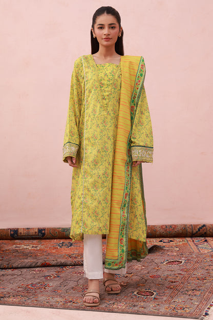 Embroidered Kurta Dupatta - 2074