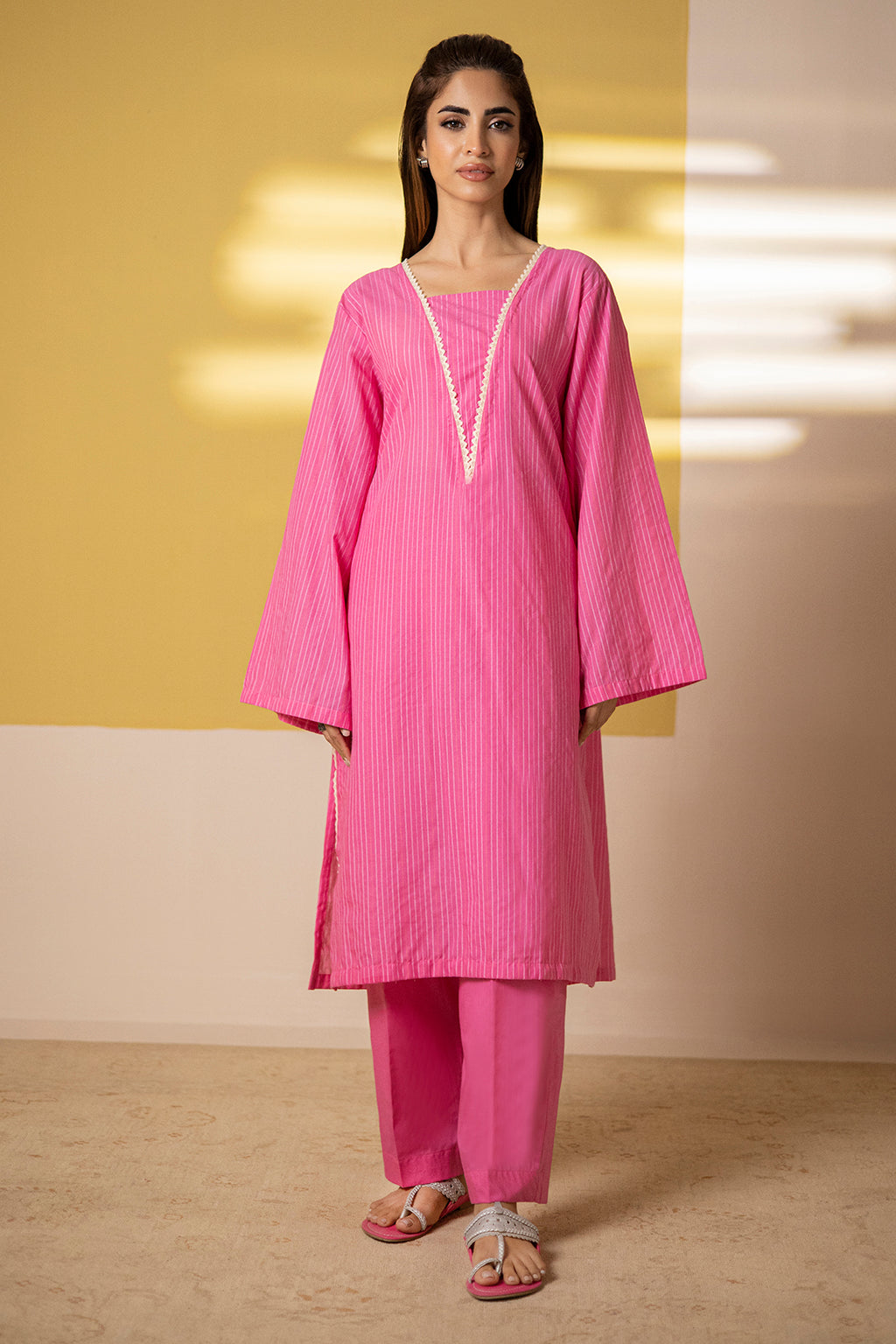 Embroidered Kurta Trouser - 2094