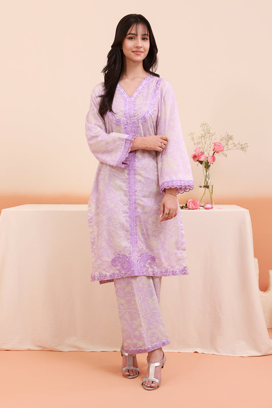 Embroidered Kurta Trouser - 2123