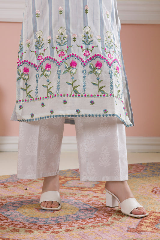Embroidered Kurta Trouser - 2125