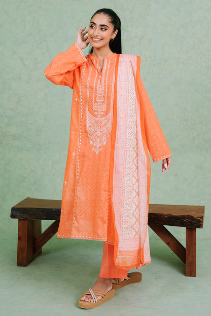 Embroidered  Kurta Dupatta Trouser - 1519