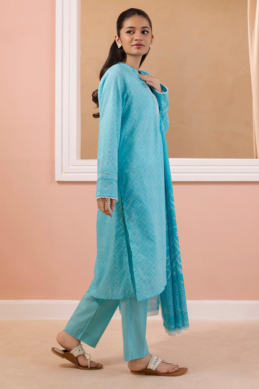 Embroidered Kurta Dupatta Trouser - 1528