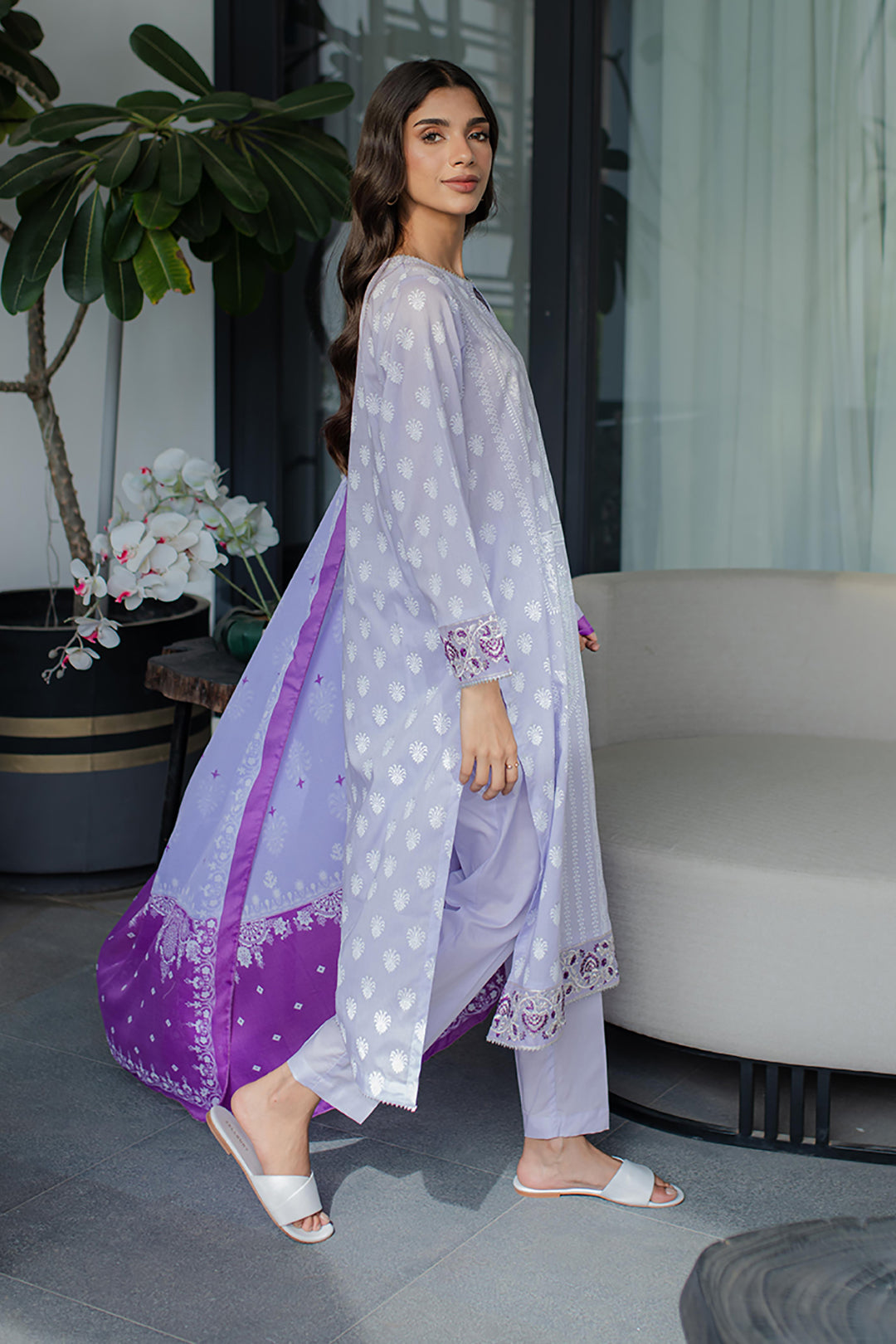 Embroidered  Kurta Dupatta Trouser - 1758