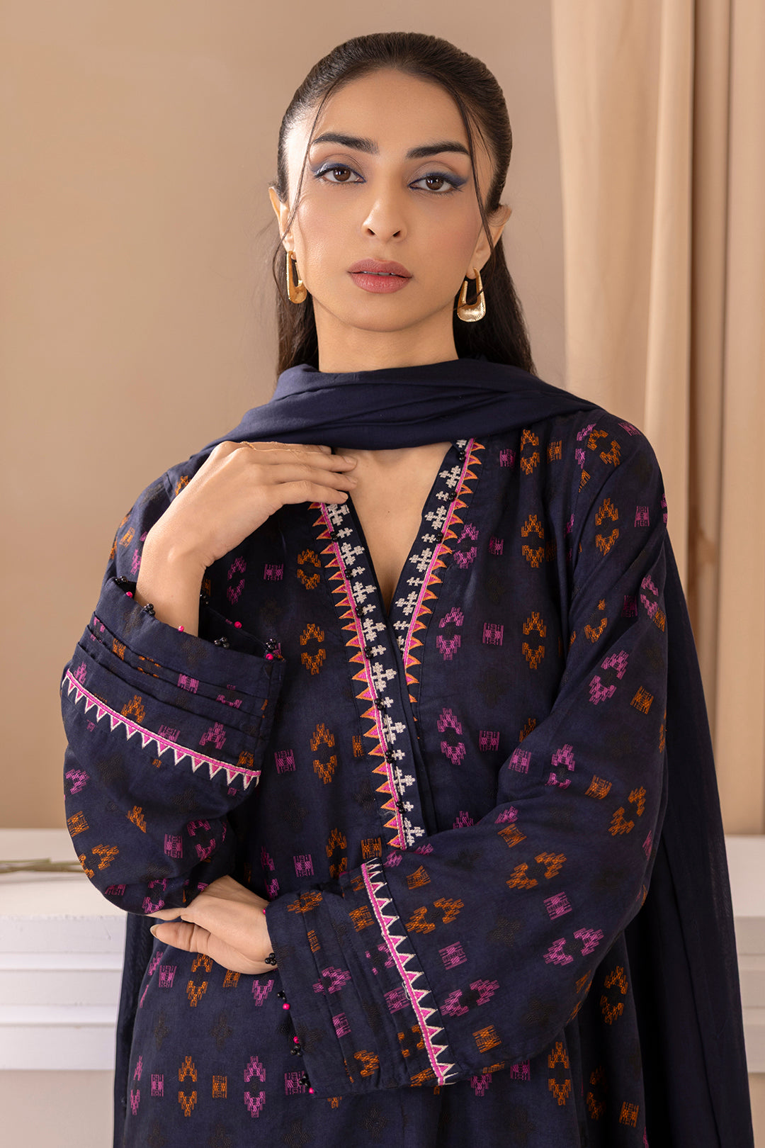 Embroidered Kurta Dupatta Trouser - 1775
