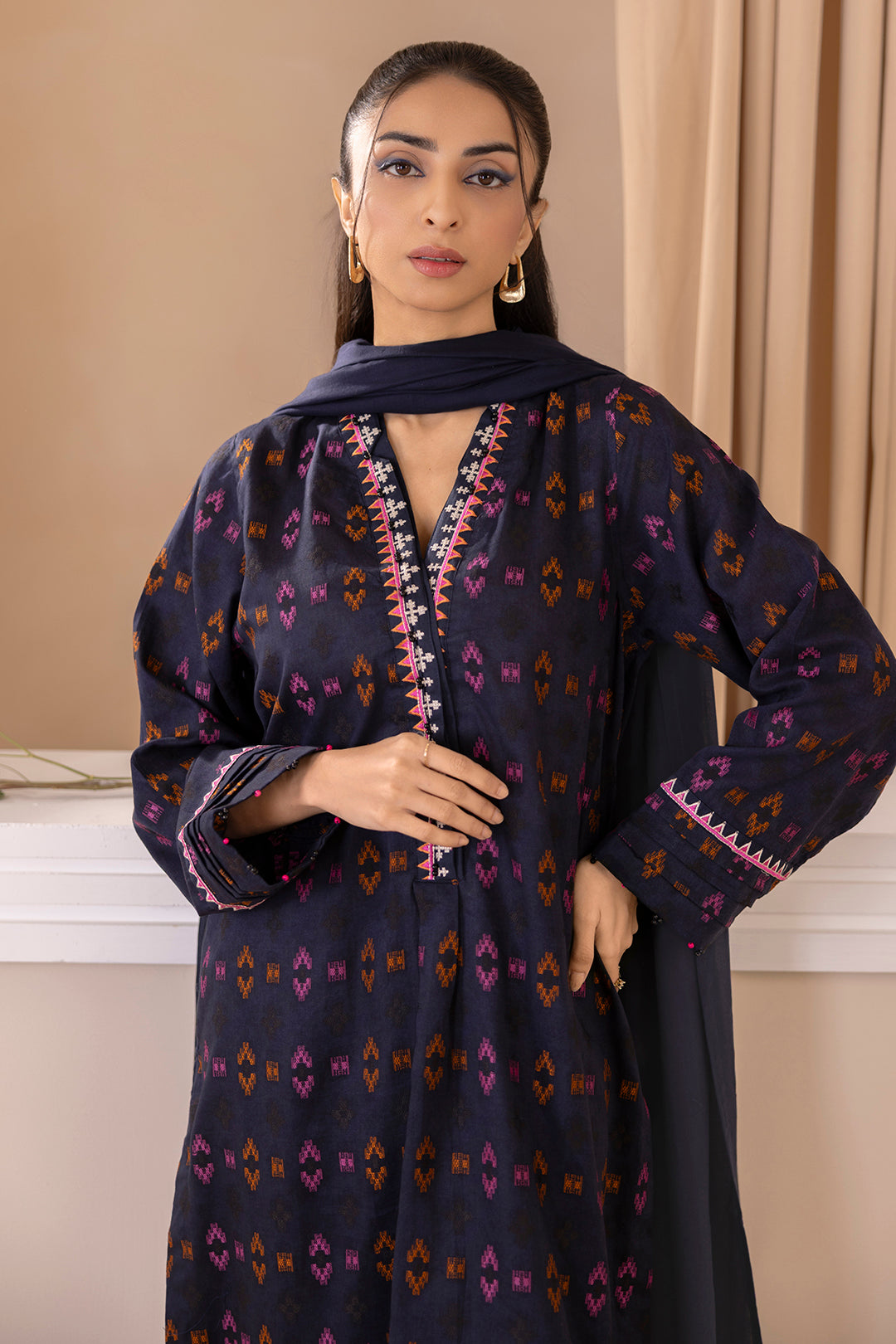 Embroidered Kurta Dupatta Trouser - 1775