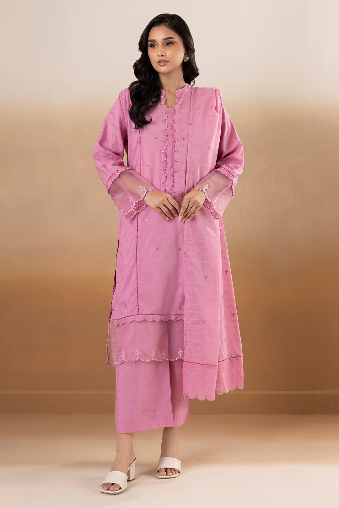 Embroidered Kurta Dupatta Trouser - 1777
