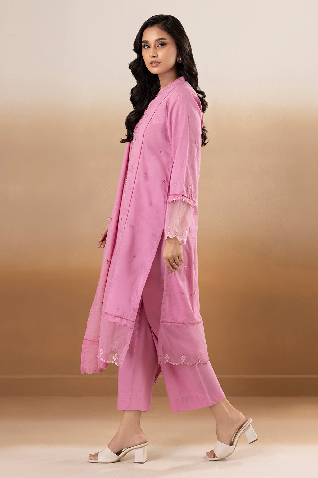 Embroidered Kurta Dupatta Trouser - 1777