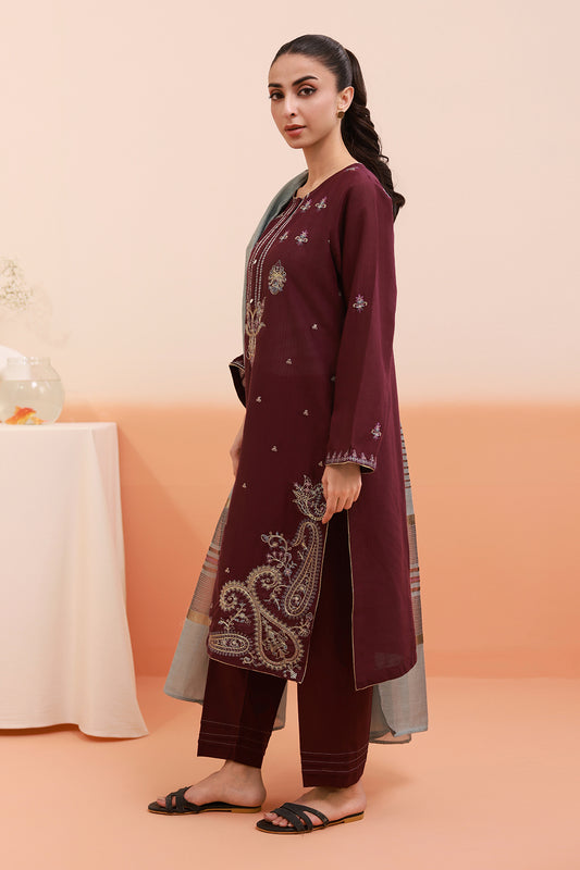 Embroidered Kurta Dupatta Trouser - 1781