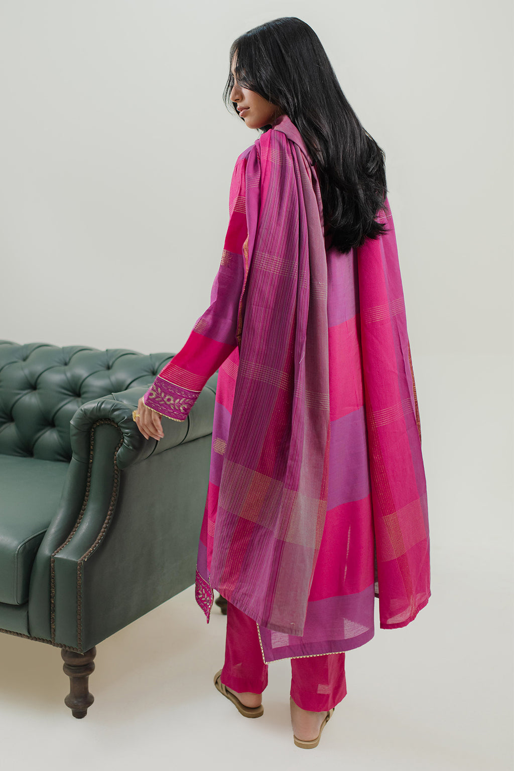 Embroidered Kurta Dupatta Trouser - 1789