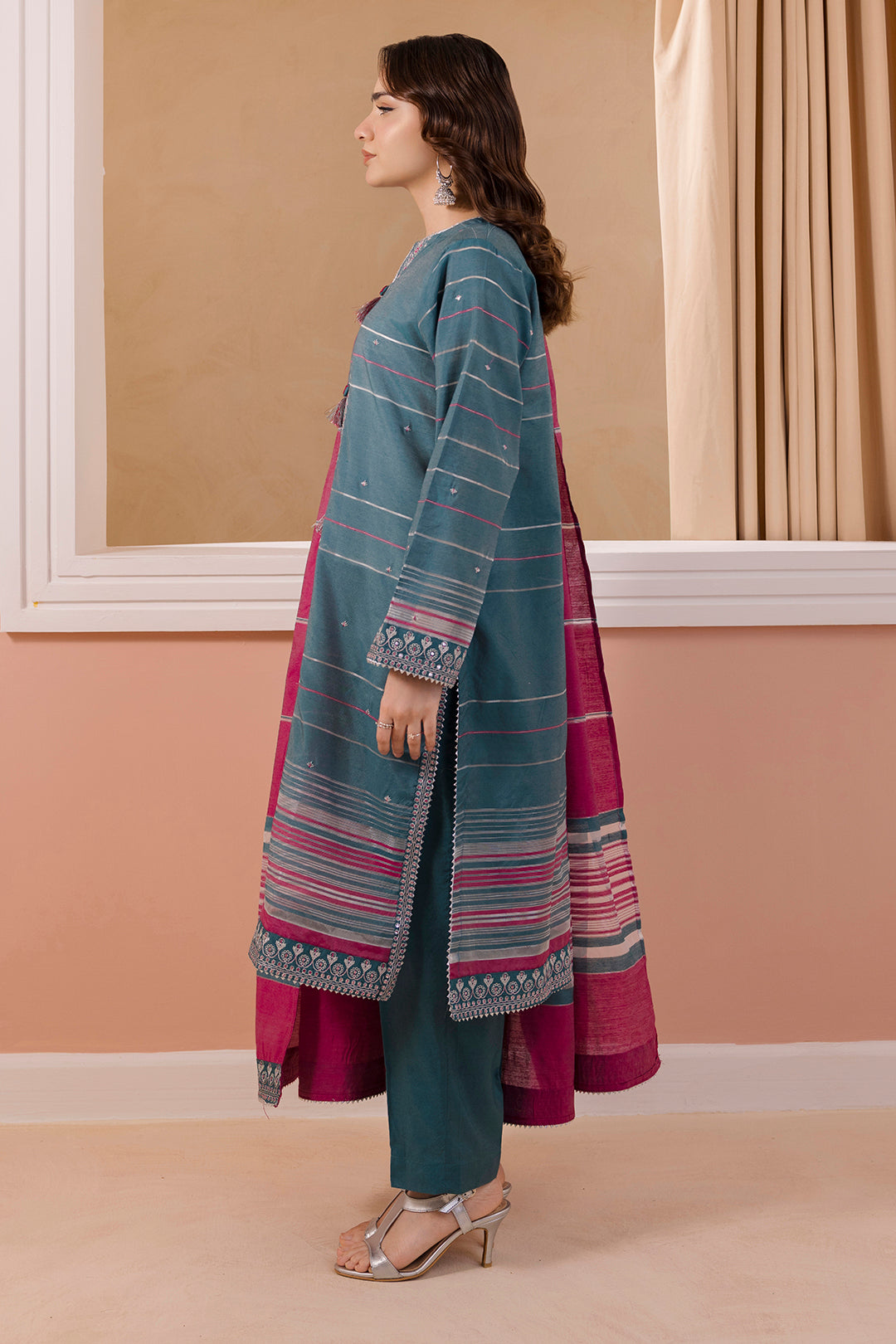 Embroidered Kurta Dupatta Trouser - 1791