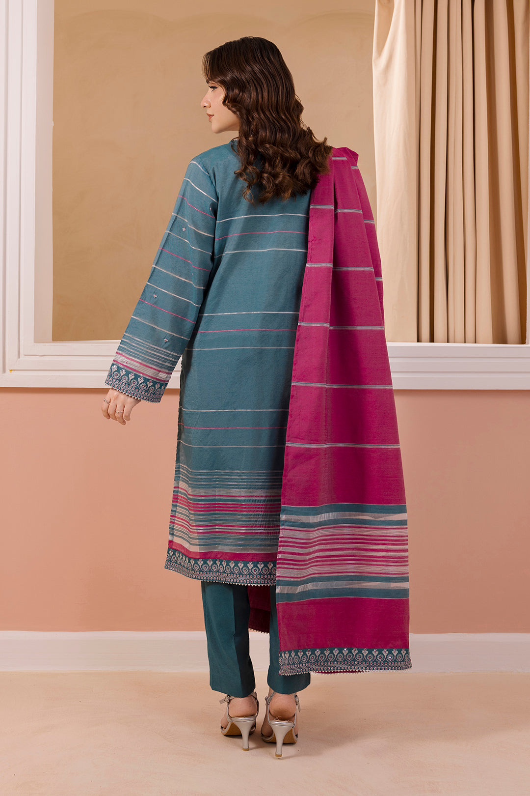 Embroidered Kurta Dupatta Trouser - 1791