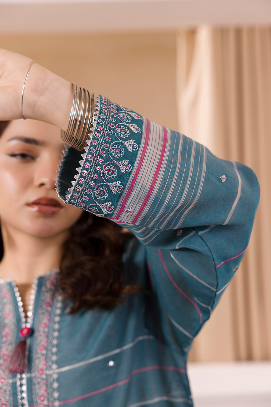 Embroidered Kurta Dupatta Trouser - 1791