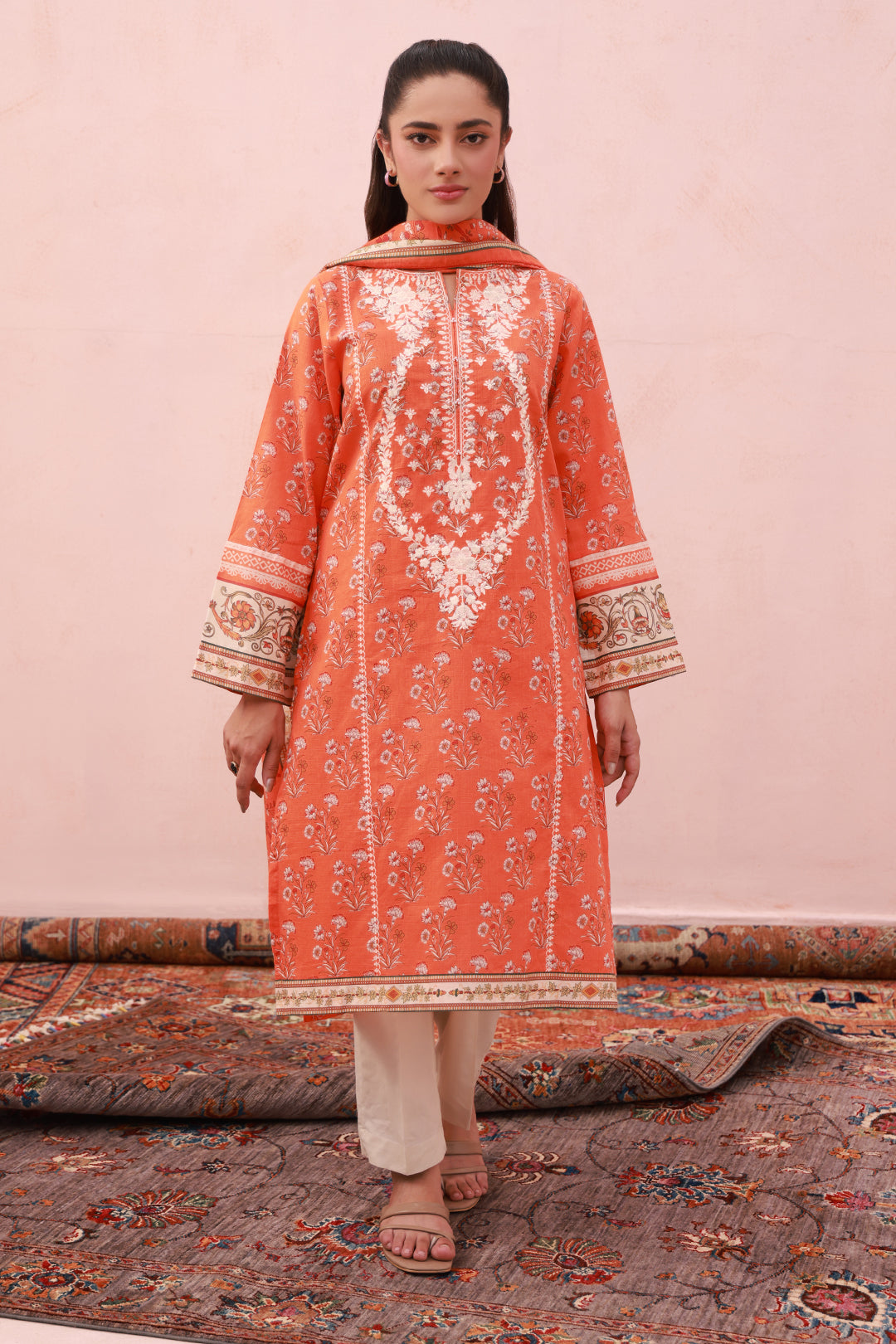 Embroidered Kurta Dupatta Trouser - 1962