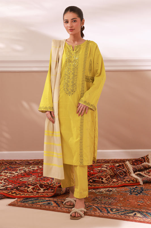 Embroidered Kurta Dupatta Trouser - 1963