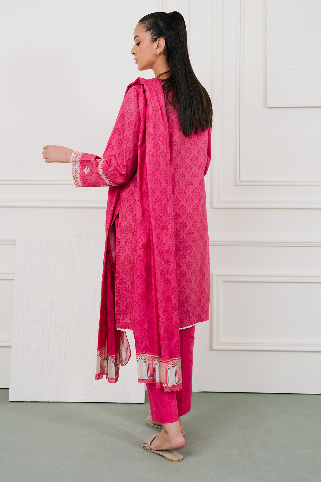 Embroidered  Kurta Dupatta Trouser - 1968