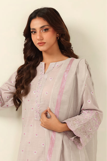 Embroidered Kurta Dupatta Trouser - 1988