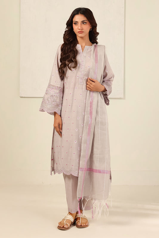 Embroidered Kurta Dupatta Trouser - 1988