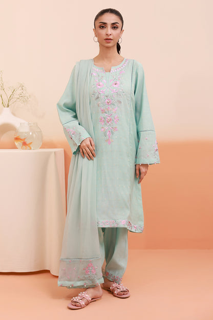 Embroidered Kurta Dupatta Trouser - 1989