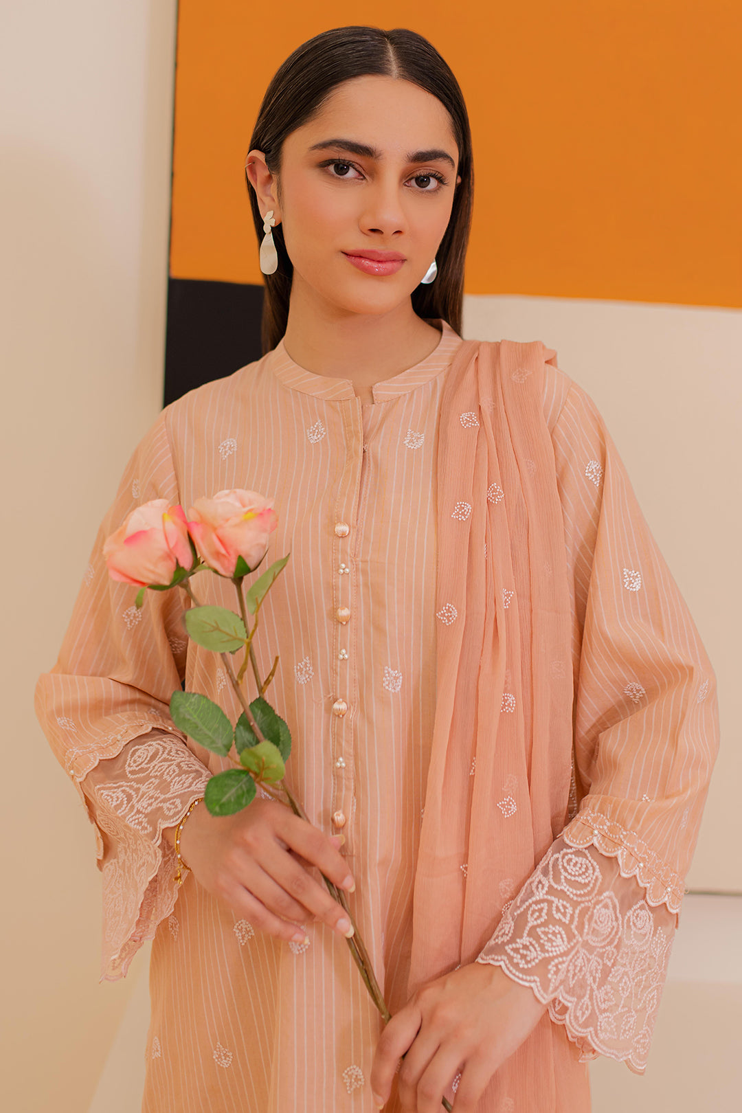 Embroidered Kurta Dupatta Trouser - 1991