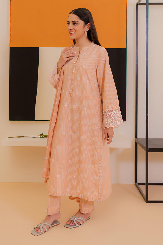 Embroidered Kurta Dupatta Trouser - 1991