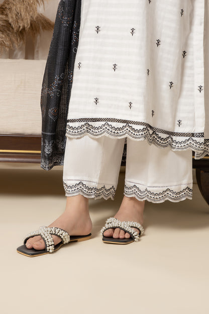 Embroidered Kurta Dupatta Trouser - 1992