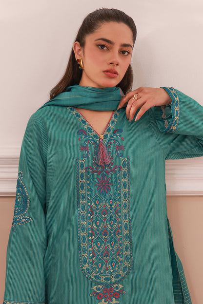 Embroidered Kurta Dupatta Trouser - 1993