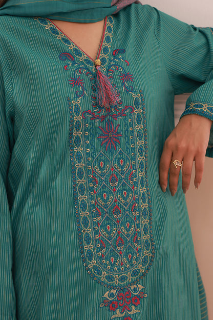 Embroidered Kurta Dupatta Trouser - 1993