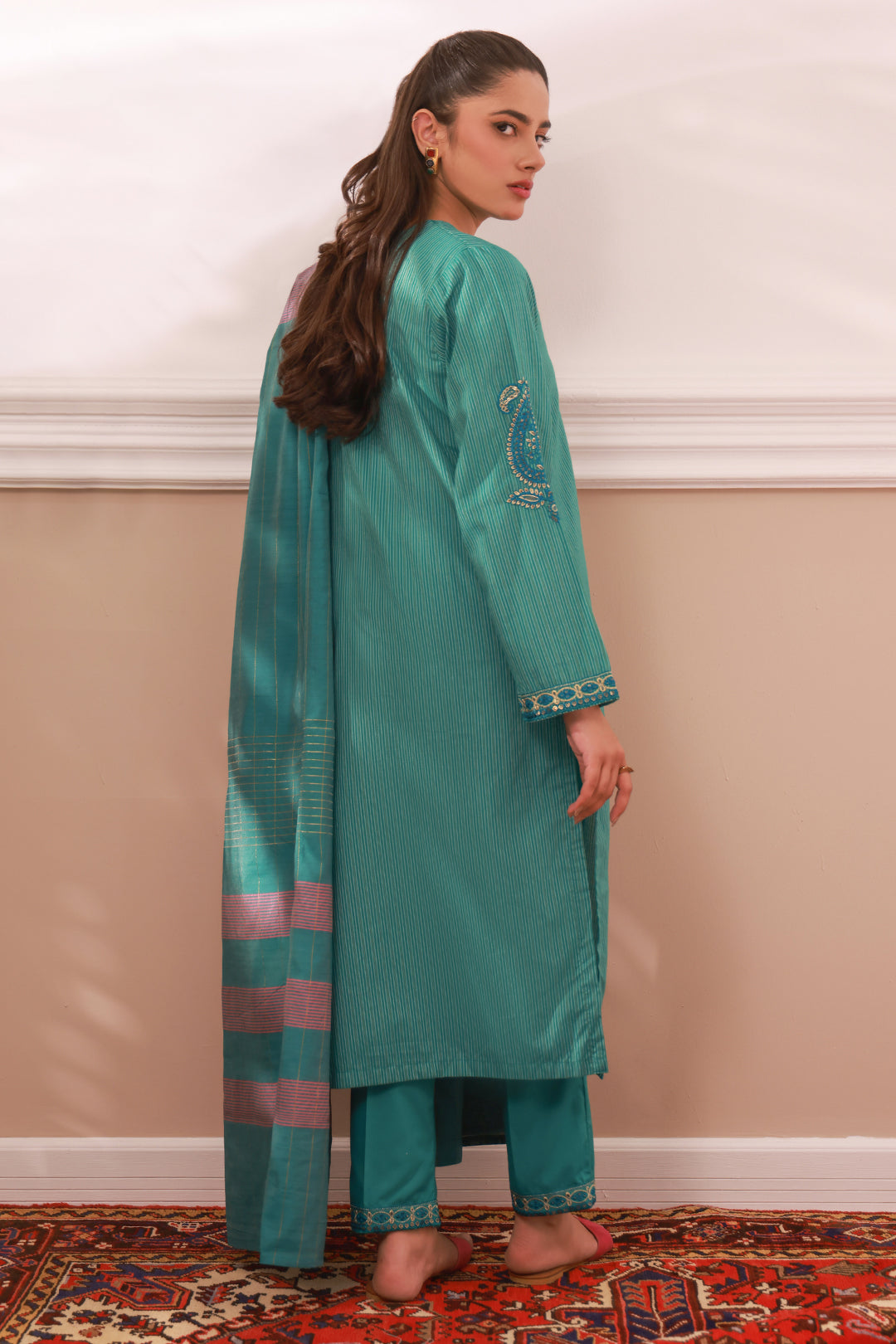 Embroidered Kurta Dupatta Trouser - 1993