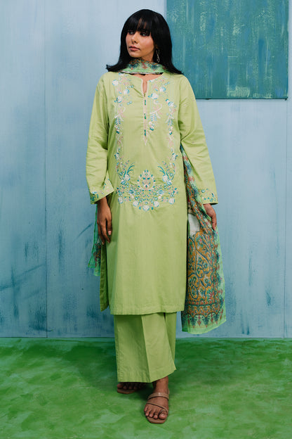 Embroidered Kurta Dupatta Trouser - 1994