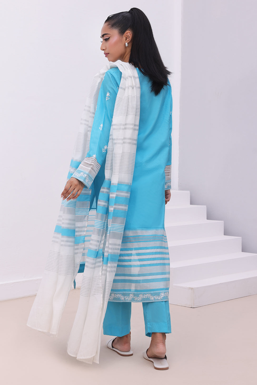 Embroidered Kurta Dupatta Trouser - 1995