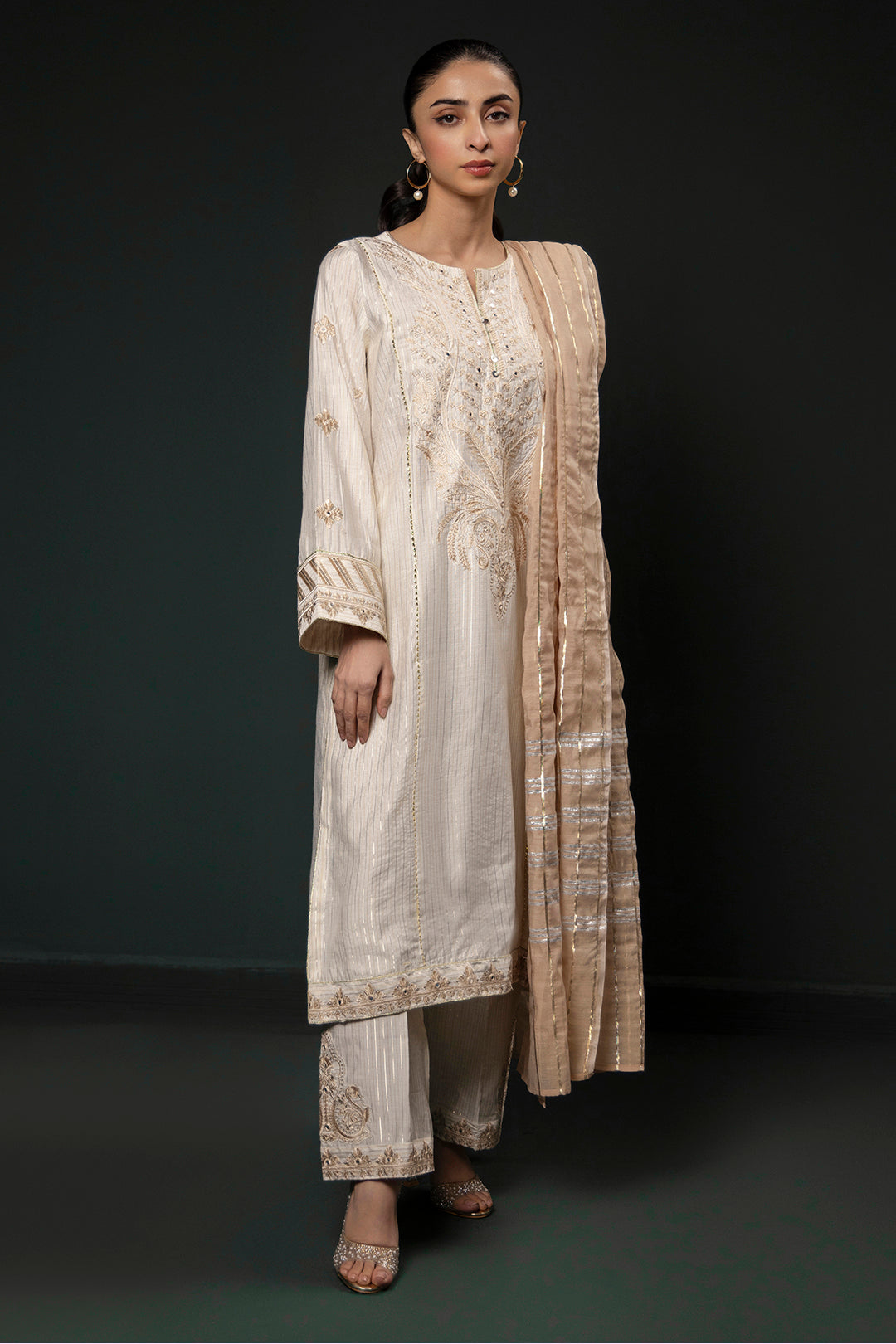 Embroidered Kurta Dupatta Trouser - 1996