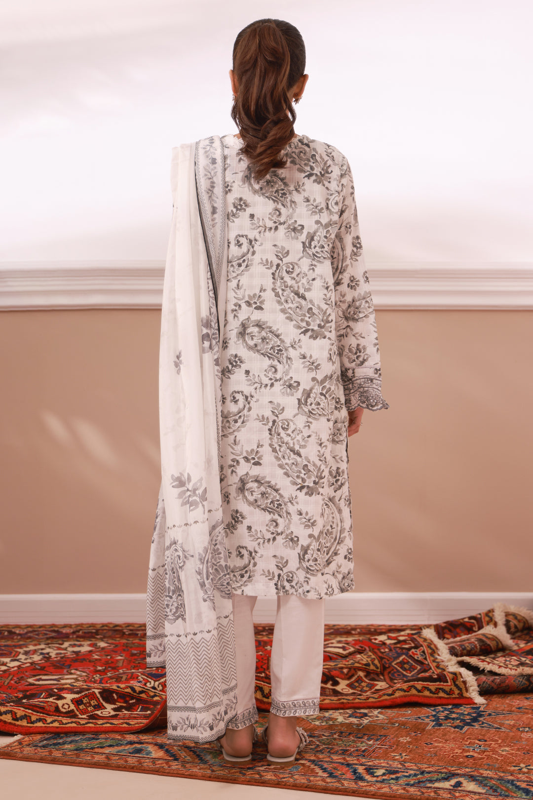 Embroidered Kurta Dupatta Trouser - 1998