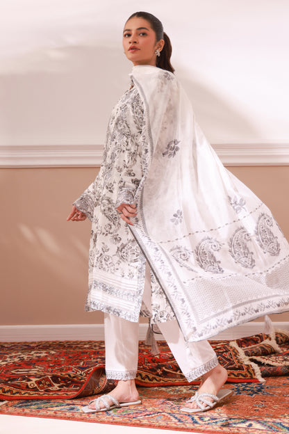 Embroidered Kurta Dupatta Trouser - 1998