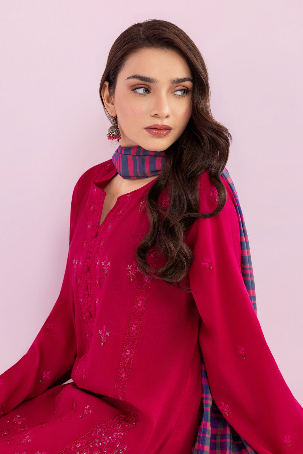 Embroidered Kurta Dupatta Trouser - 2003
