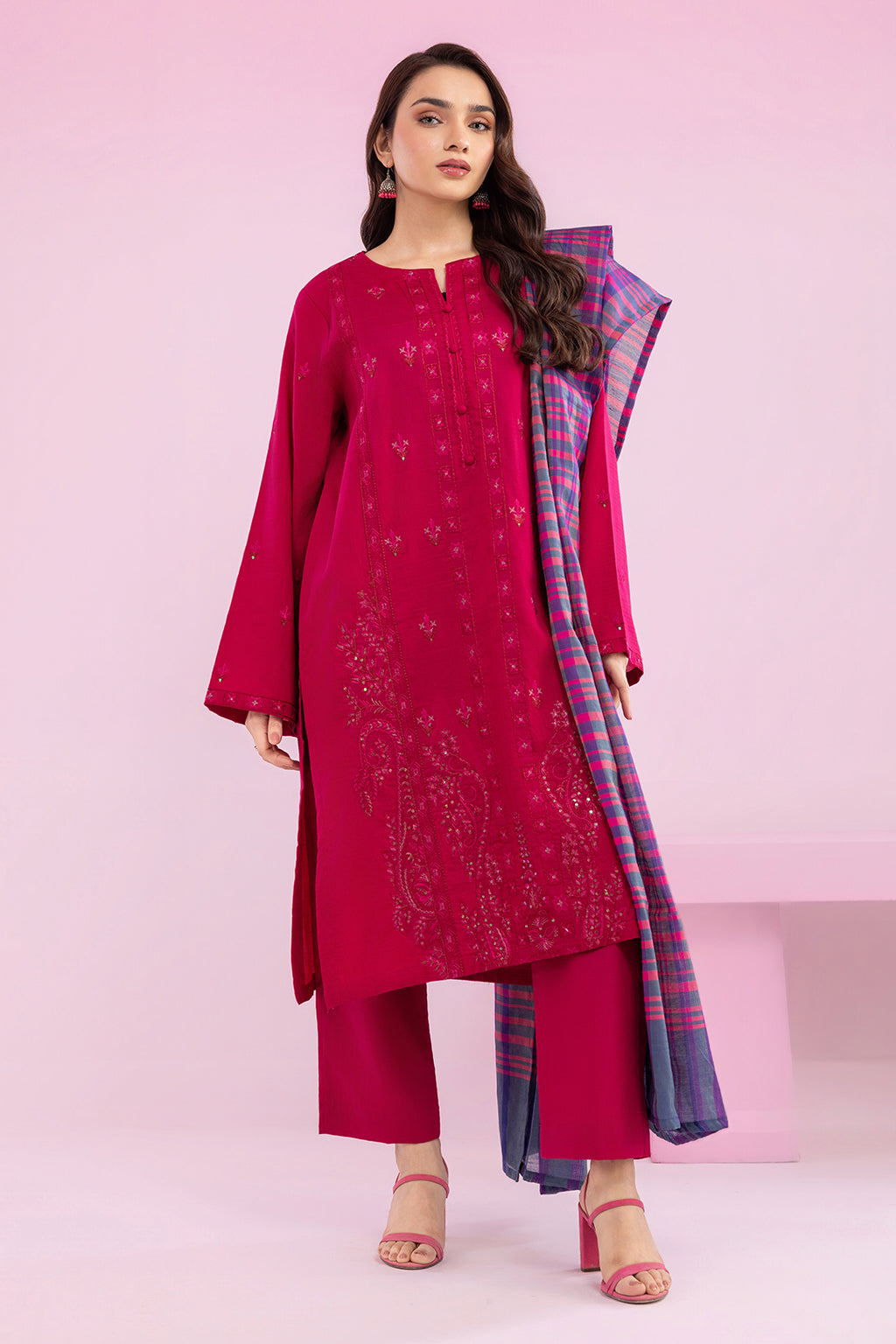 Embroidered Kurta Dupatta Trouser - 2003