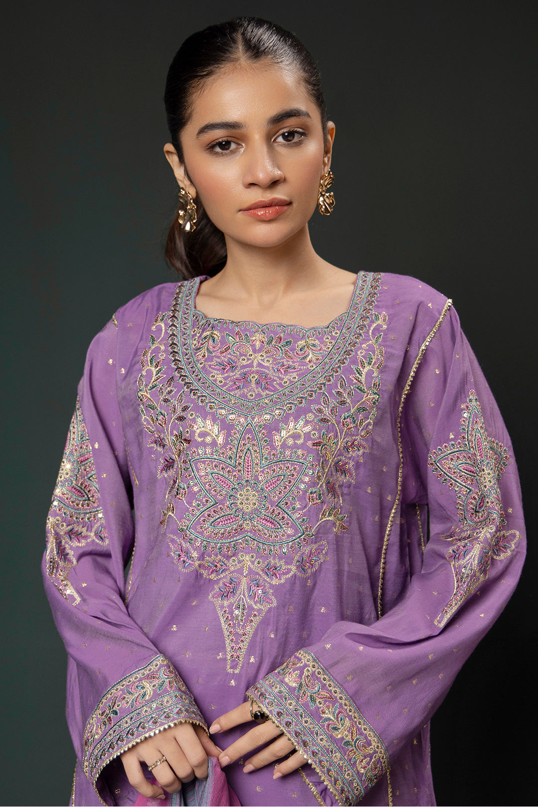Embroidered Kurta Dupatta Trouser - 2007