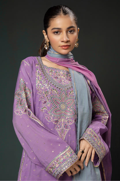 Embroidered Kurta Dupatta Trouser - 2007