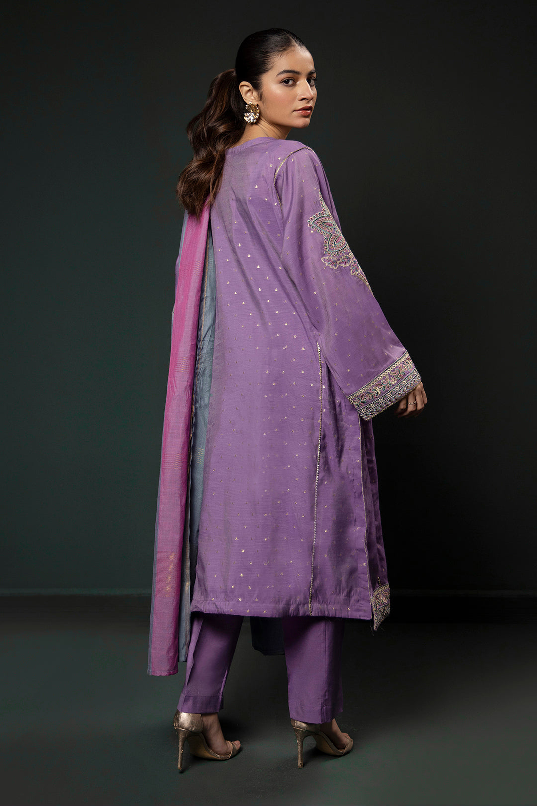 Embroidered Kurta Dupatta Trouser - 2007