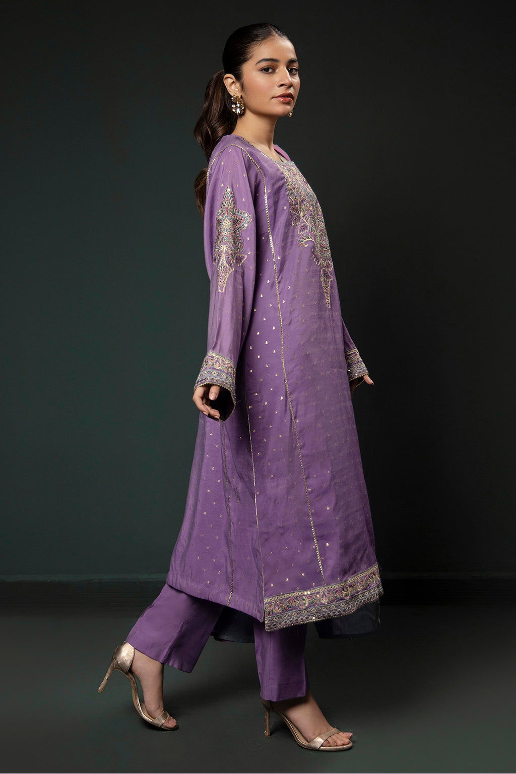 Embroidered Kurta Dupatta Trouser - 2007