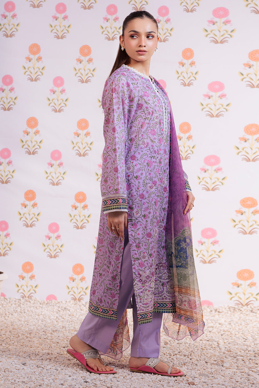 Embroidered Kurta Dupatta Trouser - 2112