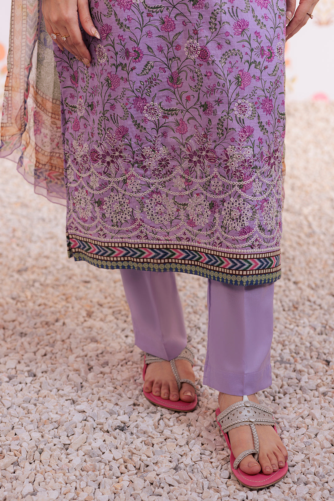 Embroidered Kurta Dupatta Trouser - 2112