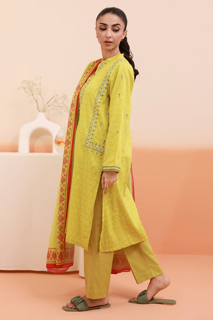 Embroidered Kurta Dupatta Trouser - 2116