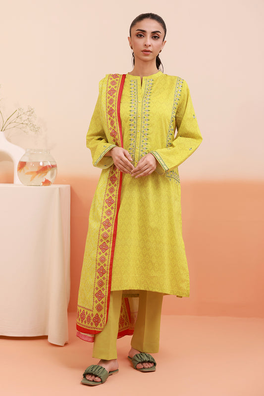 Embroidered Kurta Dupatta Trouser - 2116