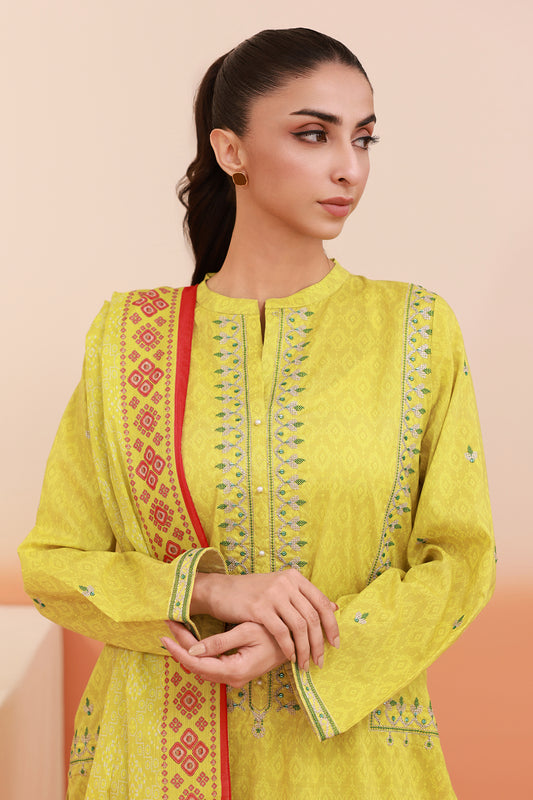 Embroidered Kurta Dupatta Trouser - 2116