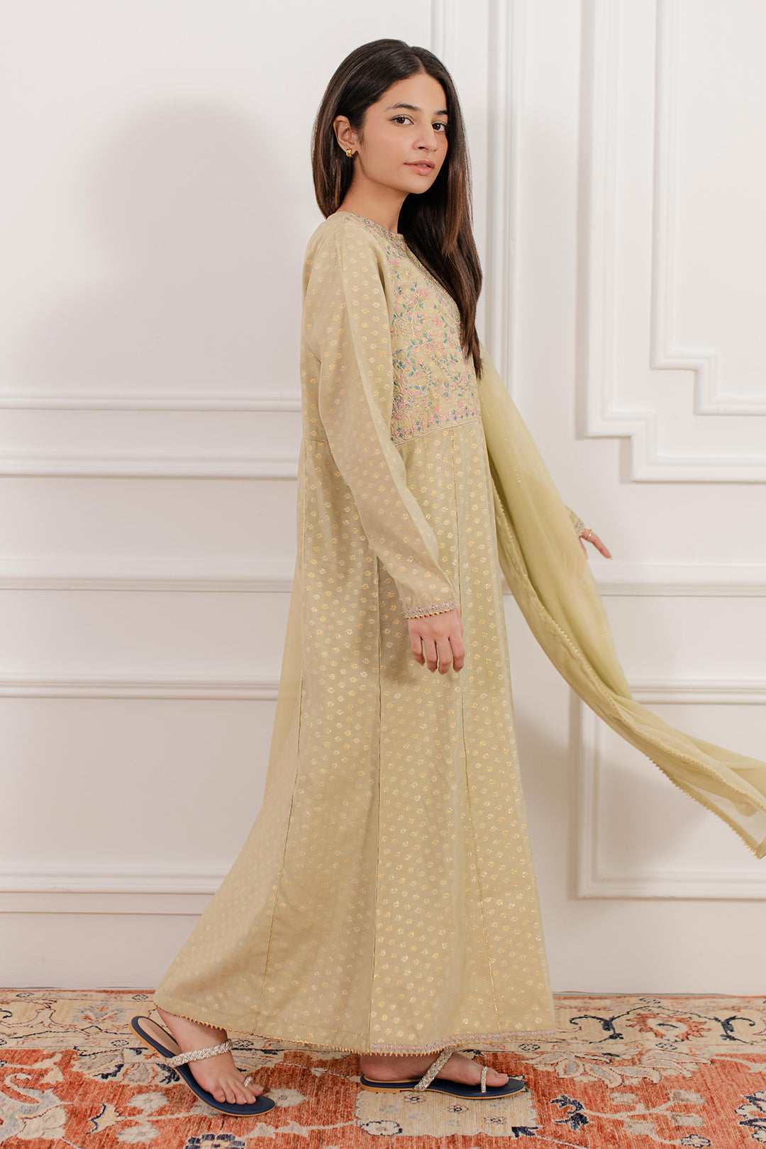 Embroidered Kurta Dupatta Trouser - 2131