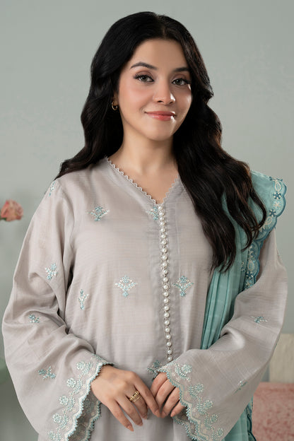 Embroidered Kurta Dupatta Trouser - 2132