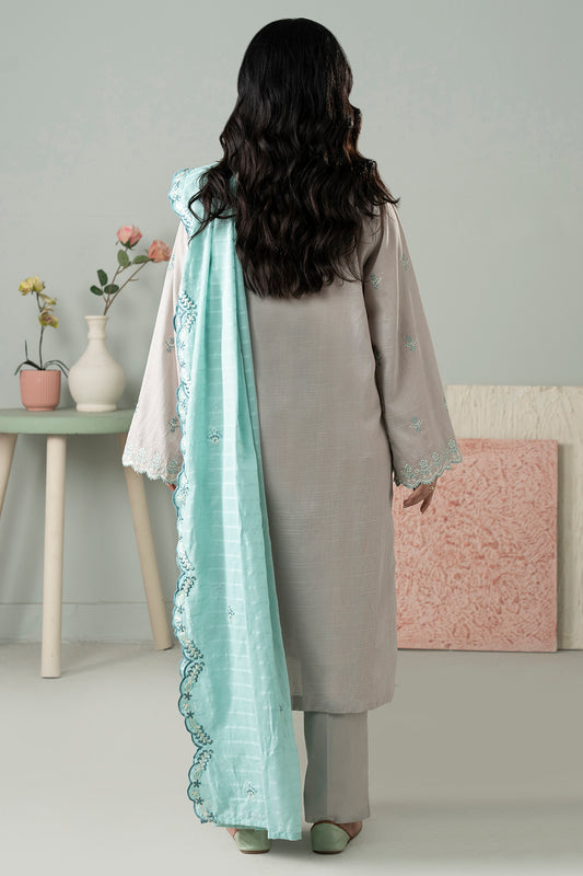 Embroidered Kurta Dupatta Trouser - 2132