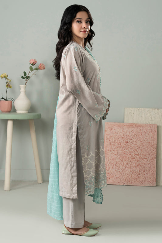 Embroidered Kurta Dupatta Trouser - 2132