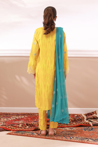 Embroidered Kurta Dupatta Trouser - 2133