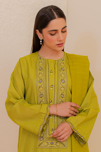 Embroidered Kurta Dupatta Trouser - 2134